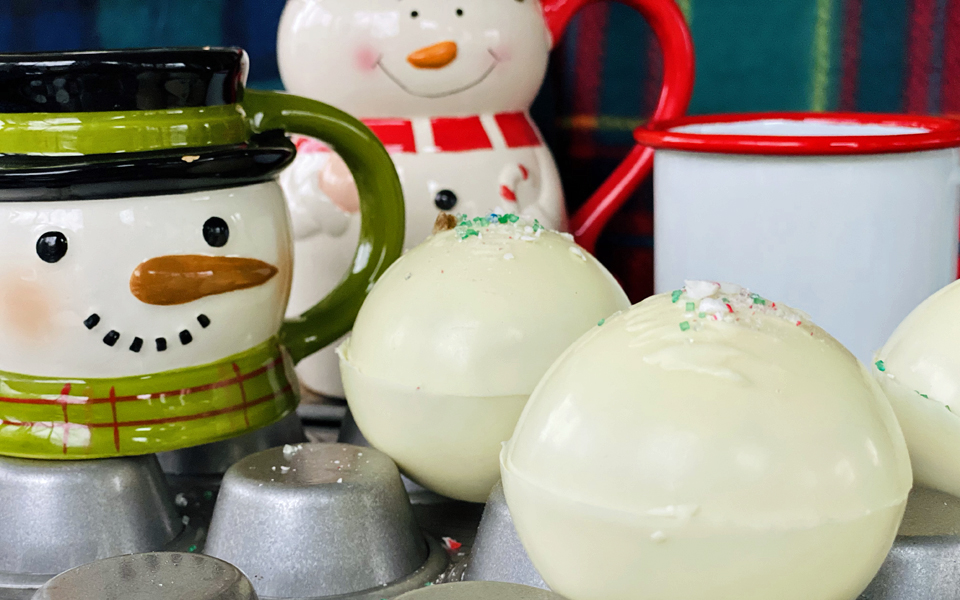 Hot chocolate bombs are a tasty winter treat for kids!