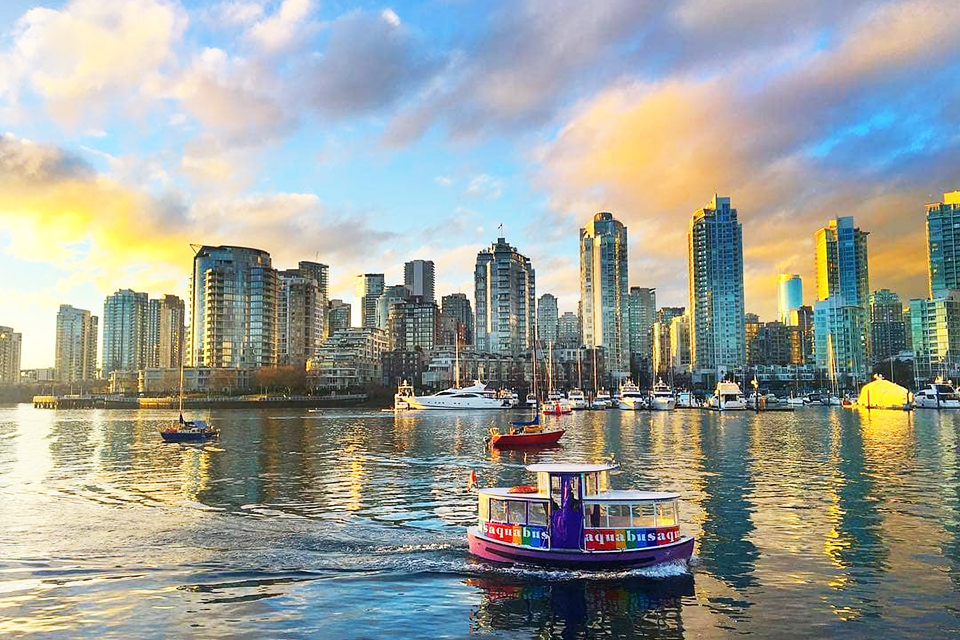 Ride the Aquabus around the coastal Canadian city's harbor. Photo courtesy Aquabus Vancouver