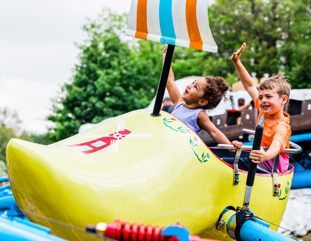 Best New England Theme Parks for Kids and Families Take flight at Story Land in New Hampshire, one of the top New England theme parks for kids and families! Photo courtesy of the park.